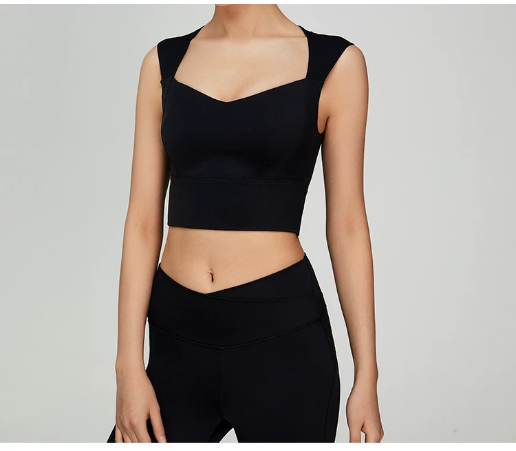 Women Yoga Set Beautiful Back Bra Tight Top Vest Flared Pants High Waist Legging Hip Lifting Sports Suit Eco-friendly Yoga Sets