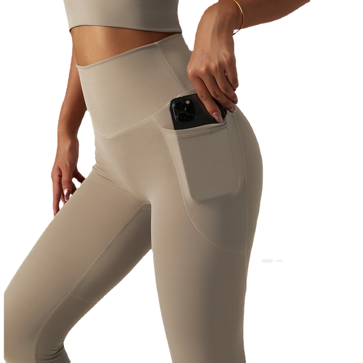 Women's High Waist Breathable Hip Lift Yoga Pants Fitness Pocket Sports Pants
