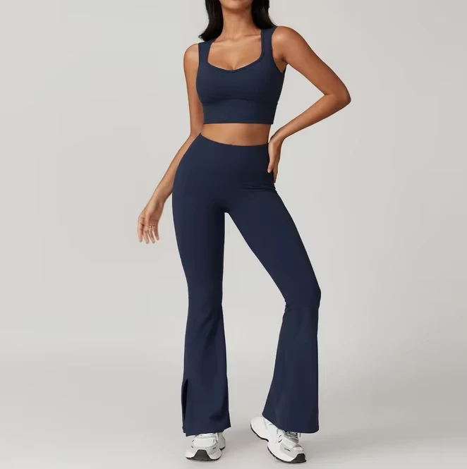 YanRuo Women's High Waist Fitness Yoga Set Breathable Sports Clothing with Back Tight for Running Plus Size Hip Lift