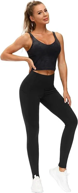 High Waist Yoga Pants with Pockets Tummy Control Sexy & Club Style Workout Running Yoga Leggings for Women All Seasons