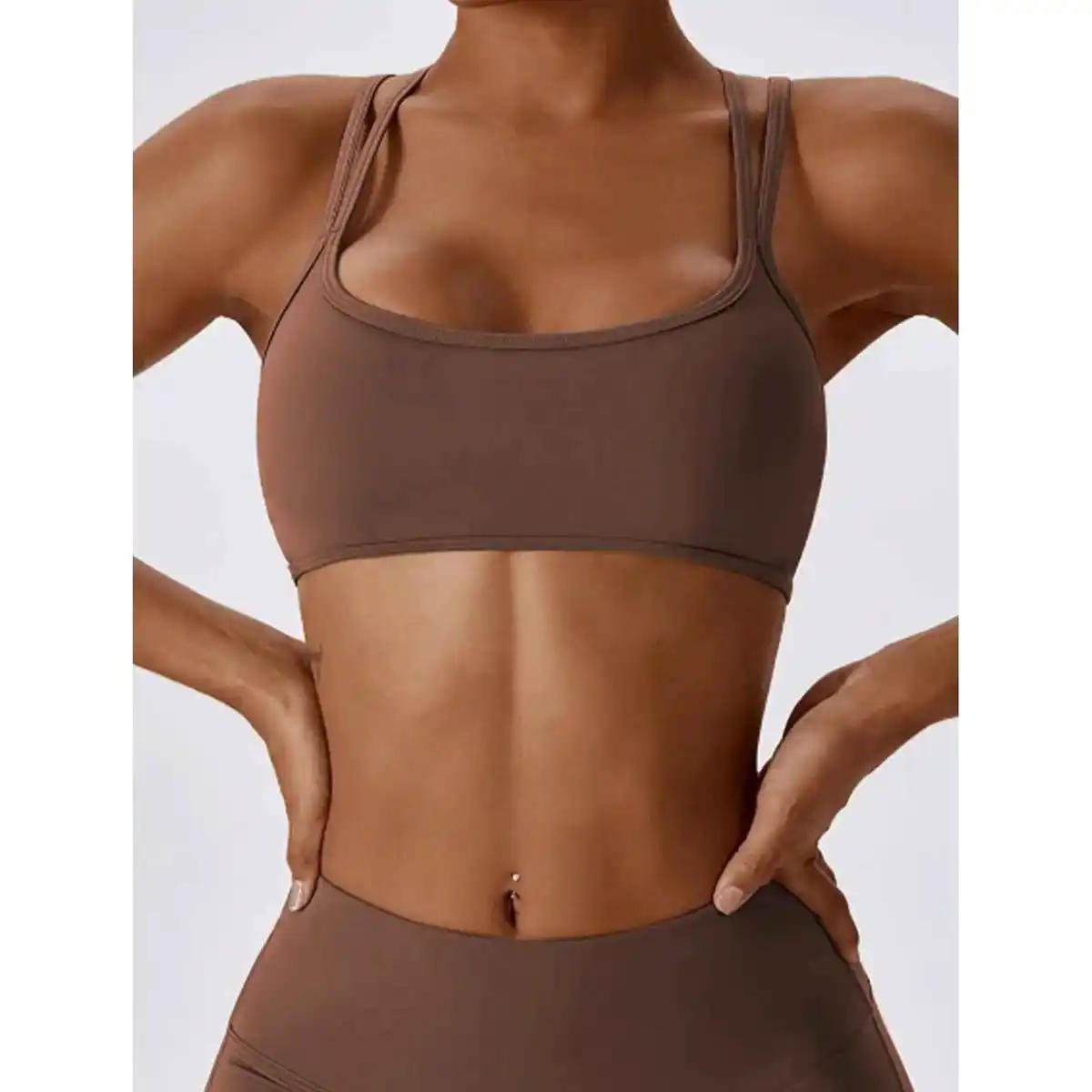 Bird Bloom International Women's Sports Bras Soft Comfort Halter Top Gym Bra Beauty Back Light Breathable Reversible Running