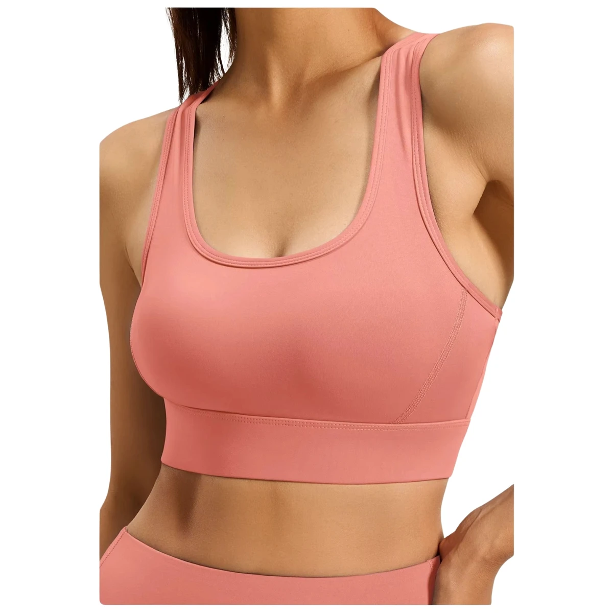 Wholesale Custom Womens High Support Sports Bra Breathable Running Seamless Soft Gym Training Yoga Leopard Simple Front Logo