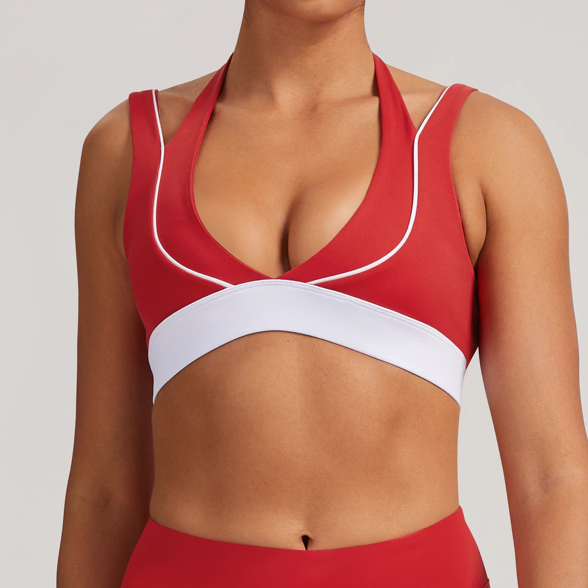 Sporting Matte Hip-lifting Cheerleading dry Underwear Minimal Open Seamless Teenagers Contrast Sports Bras for Women Fitness