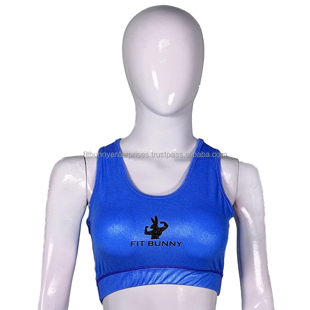 Women's Lightweight High Support Sports Bra Breathable Quick-Dry Moisture-Wicking Four-Way Stretch Eco-Friendly Scoop Neck