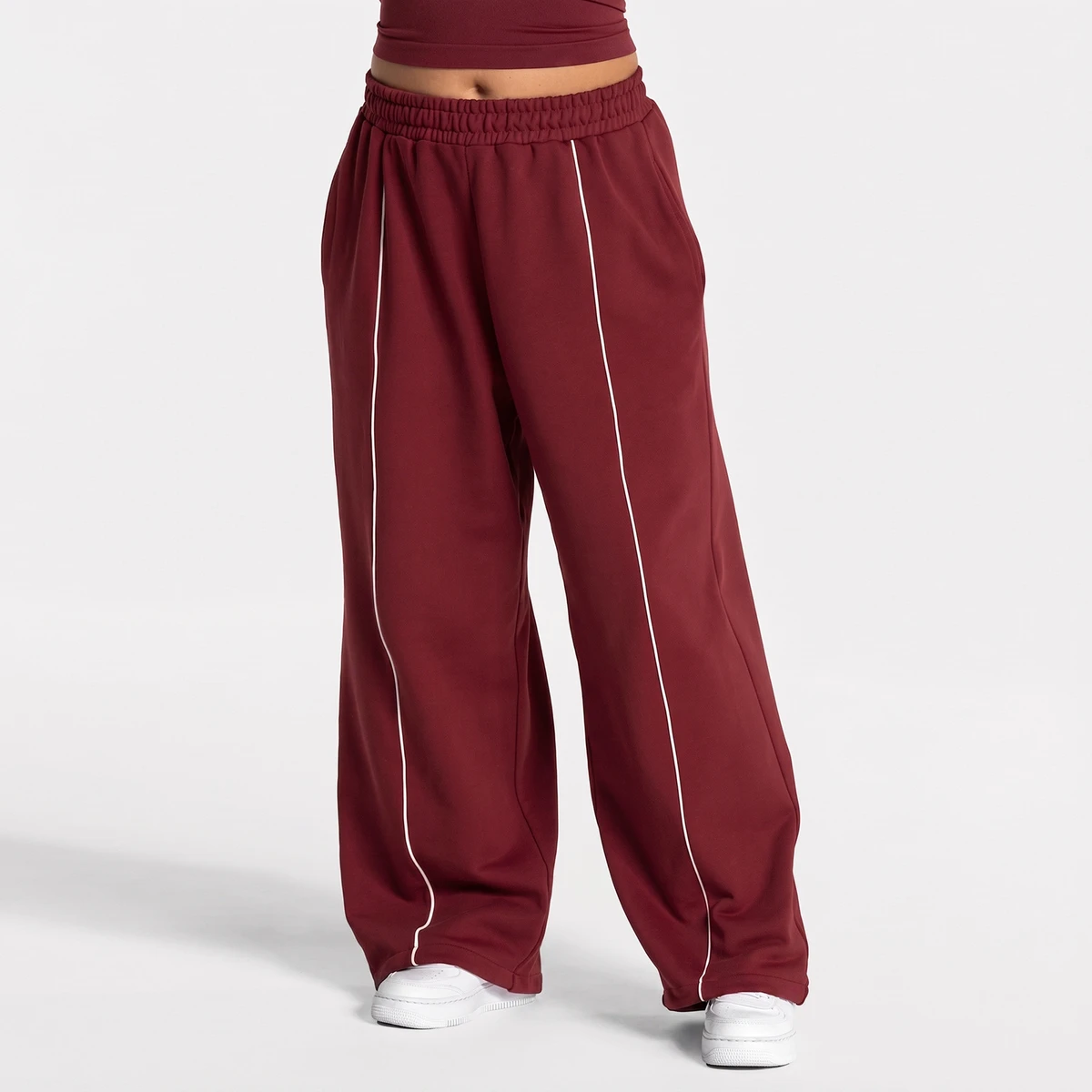 High Waisted Wide Leg Breathable Yoga Pants-Stretchy Lounge Trousers for Gym & Bodybuilding Custom Logo Option
