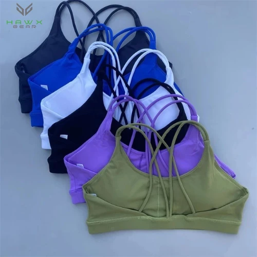 Women's High-Strength Sports Bra for Gym & Yoga Solid Color Soft Fitness Underwear with Comprehensive Training Tight Chest Pad