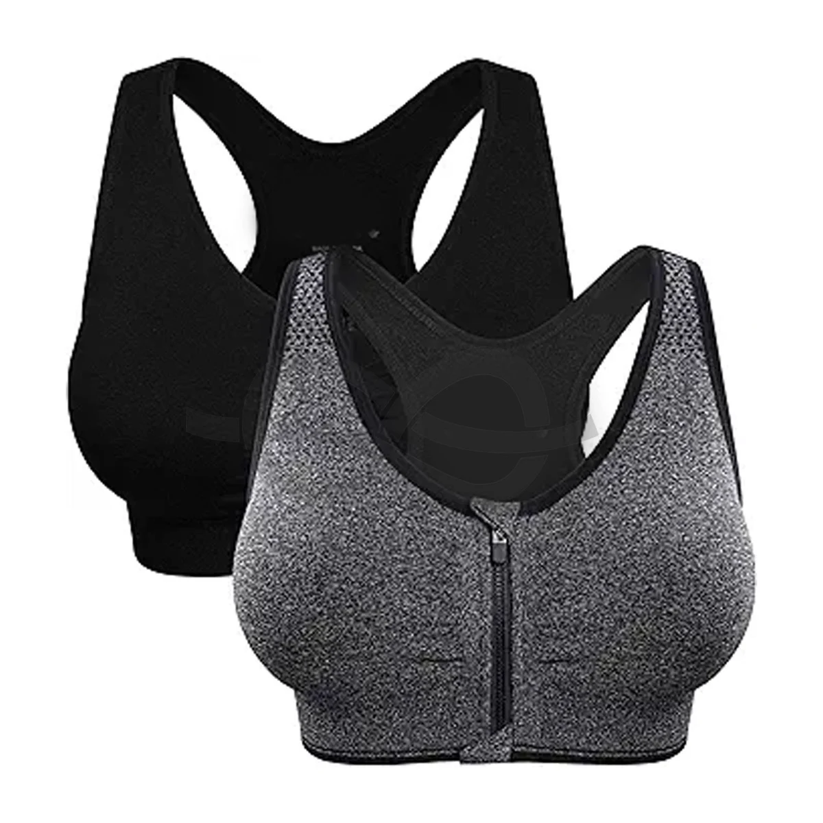 Women's Zip Front Sports Bra Wireless Post Surgery Bra for Active Yoga Comfortable Support for Recovery and Fitness