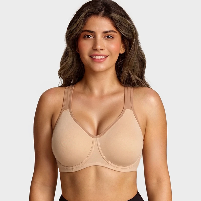 Latest Women's Lightweight Breathable Comfortable Seamless Sports Bra Sets Crisscross Straps High Support Yoga Push-Up Wireless