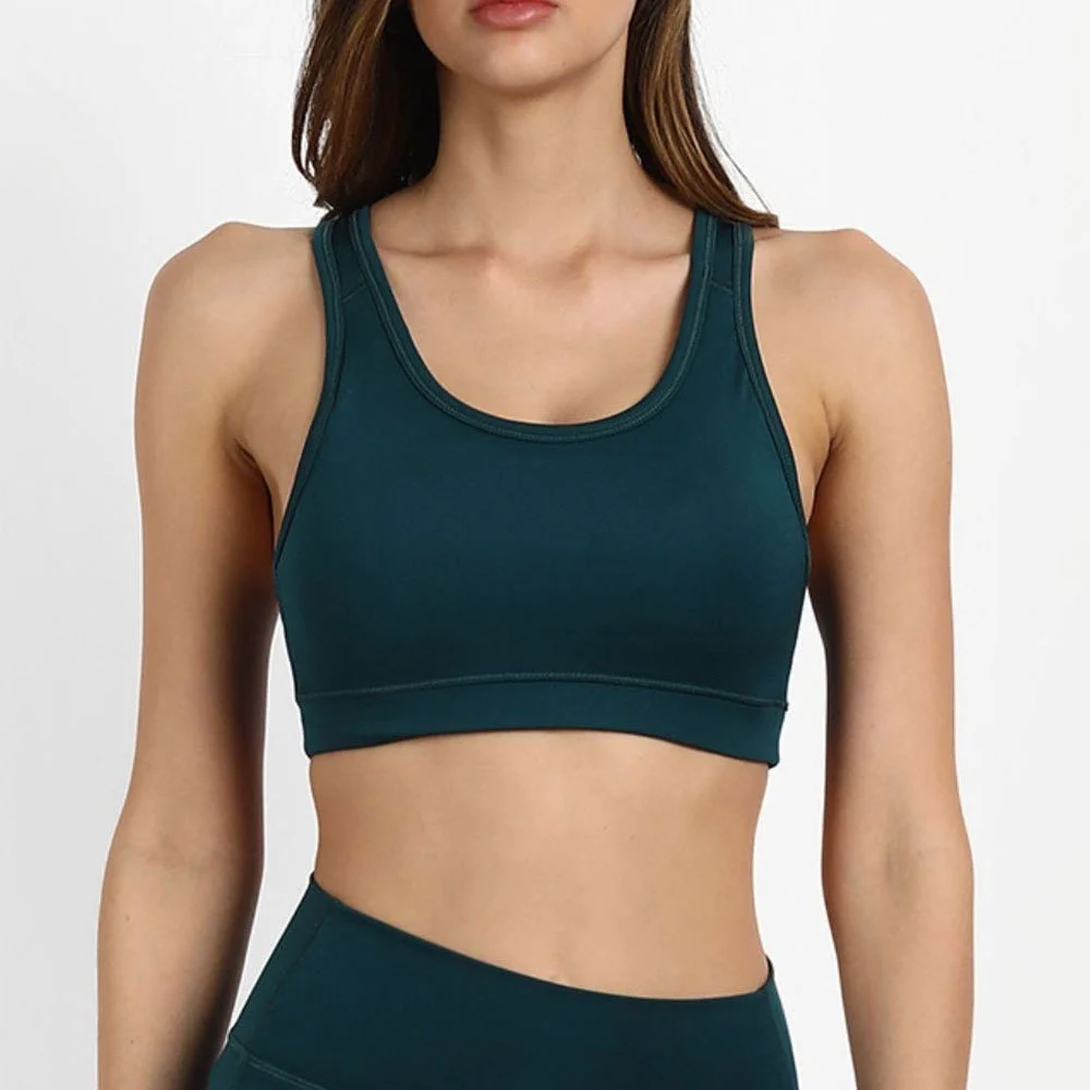High Impact Women Sports Bra Padded Adjustable Straps Seamless Breathable Mesh Yoga Running Gym Fitness Workout Athletic