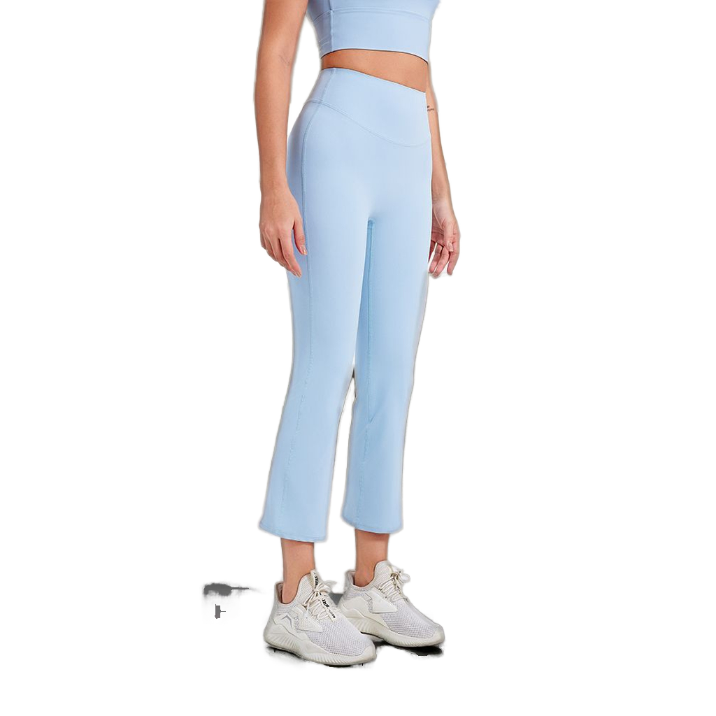 Women's High Waist Eight-Point Slimming Yoga Pants Drawstring Closure Color Blocking Print Tummy Control Seamless for Summer