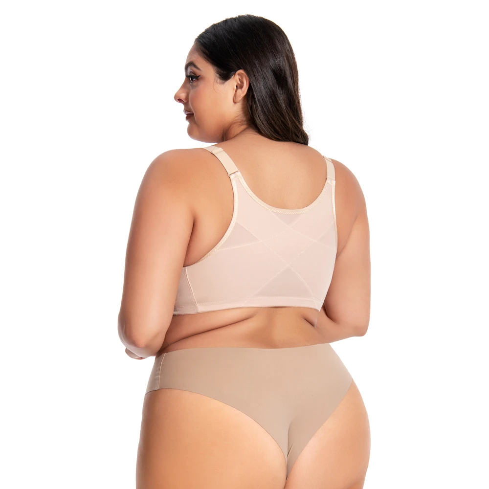 Wholesale Big Full Cup Wireless Push Up Plus Size Sexy Front Closure Lace Bras For Women Full Coverage