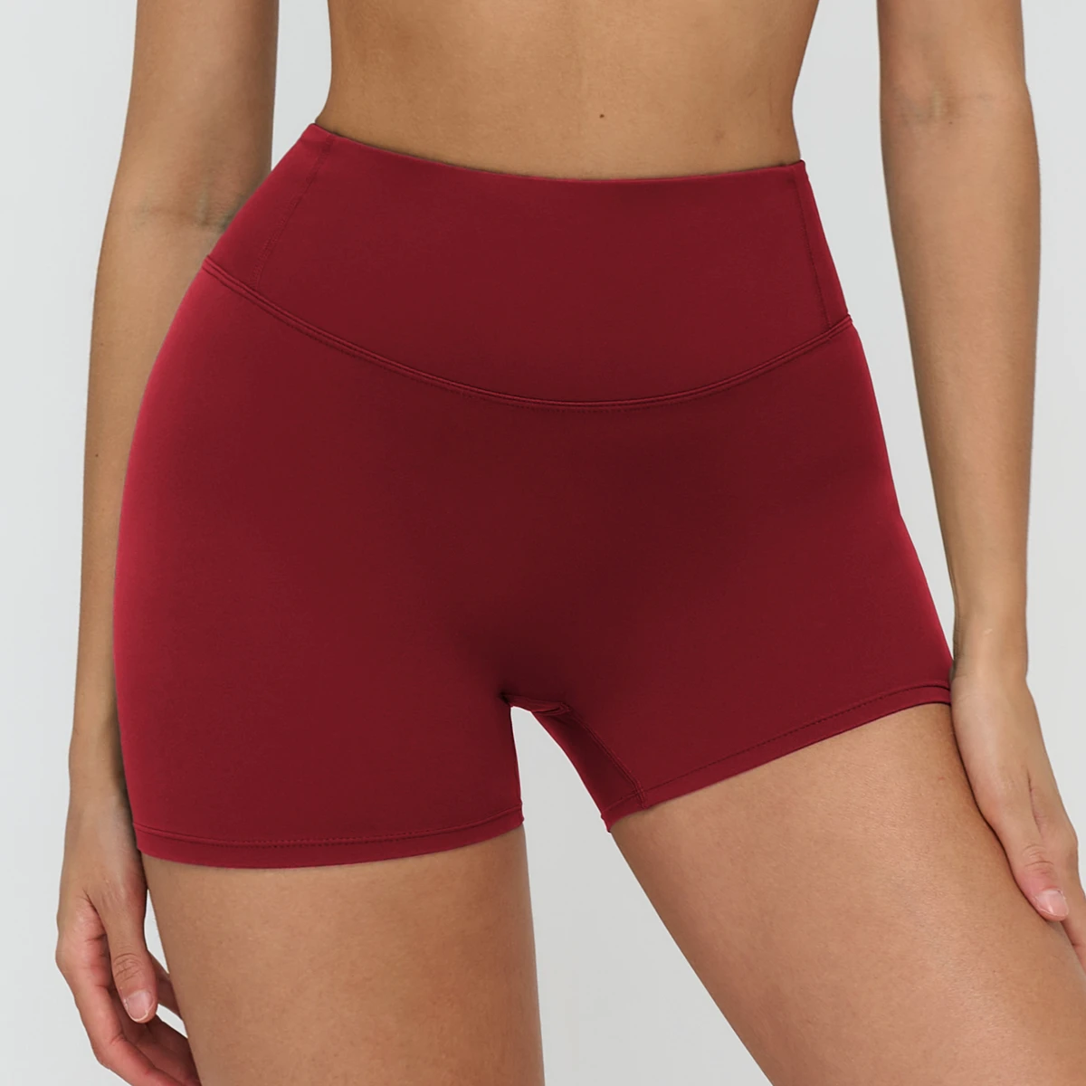 Tight Yoga Pants Women's High Waist Hip-lifting Sports Shorts Solid Outer Wear Running Fitness
