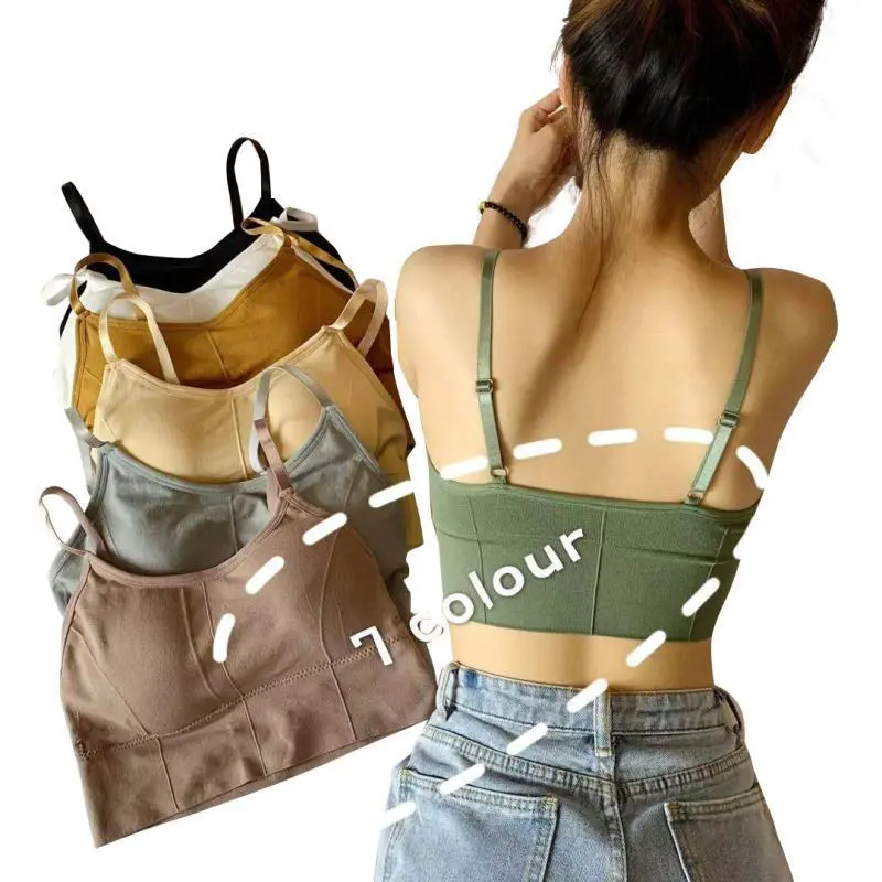 Most Popular Seamless Chest Sports Boob Wrapped Chest Girl Lady Vest Seamless Bra