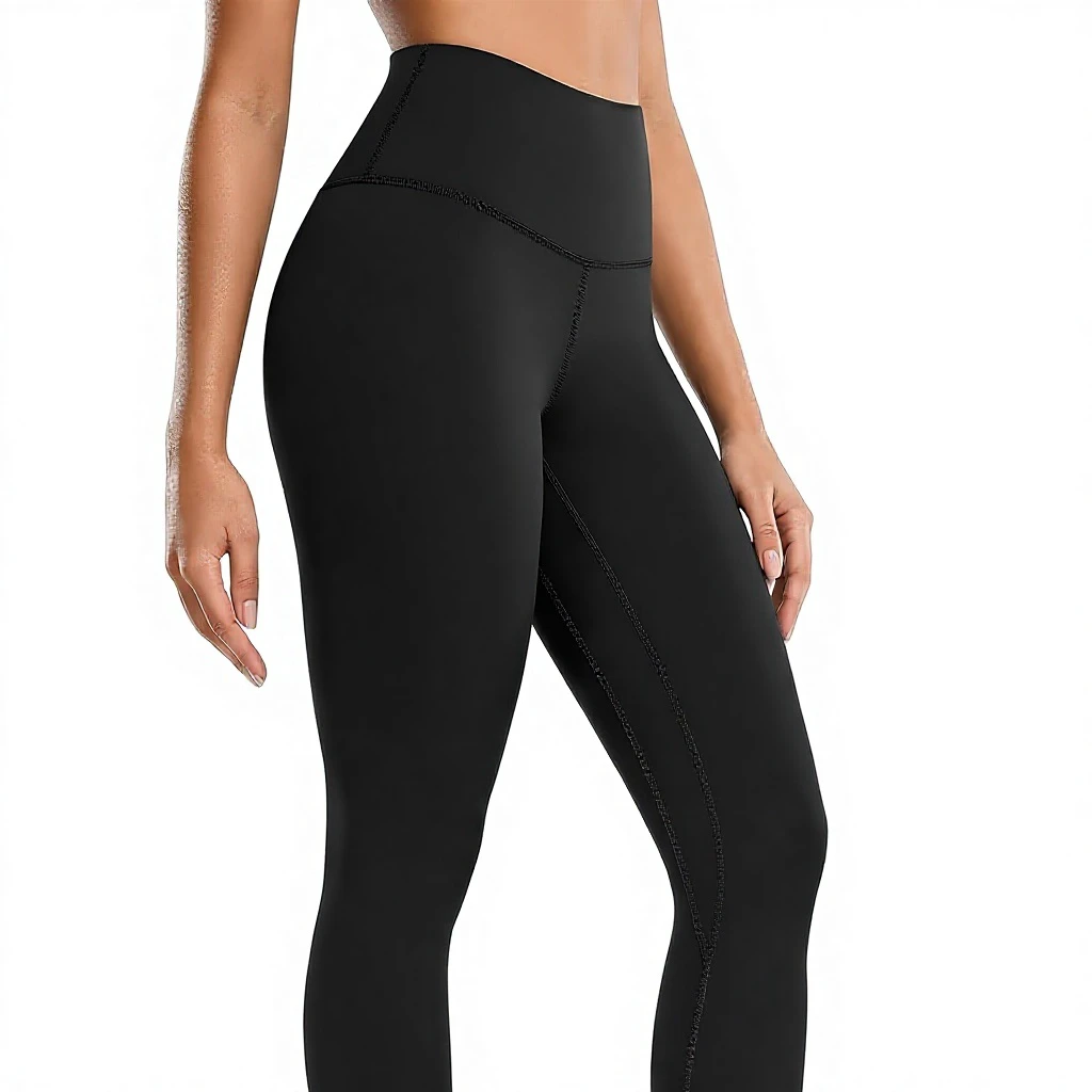 Women's Solid High Waisted Elastic Waist Tummy Control Shapewear Workout Leggings Ankle-Length Ultra Soft Yoga Pants