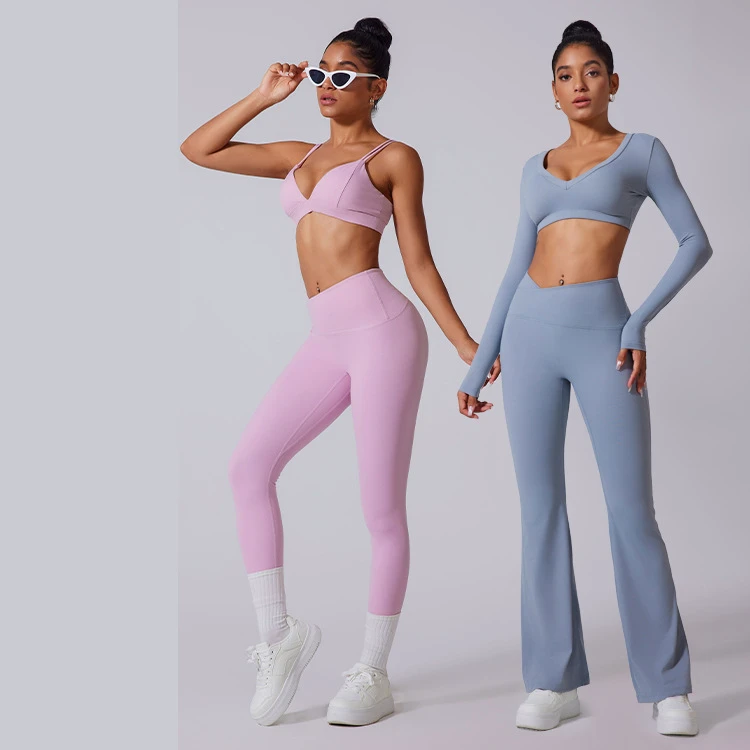 Custom Logo and Color Winter New Yoga Suit Set Tight Shape High Waist Fitness Sports Casual Suit