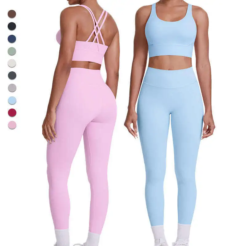 Custom Activewear Set Women Round Neck Sports Bra Women Activewear Gym Clothes