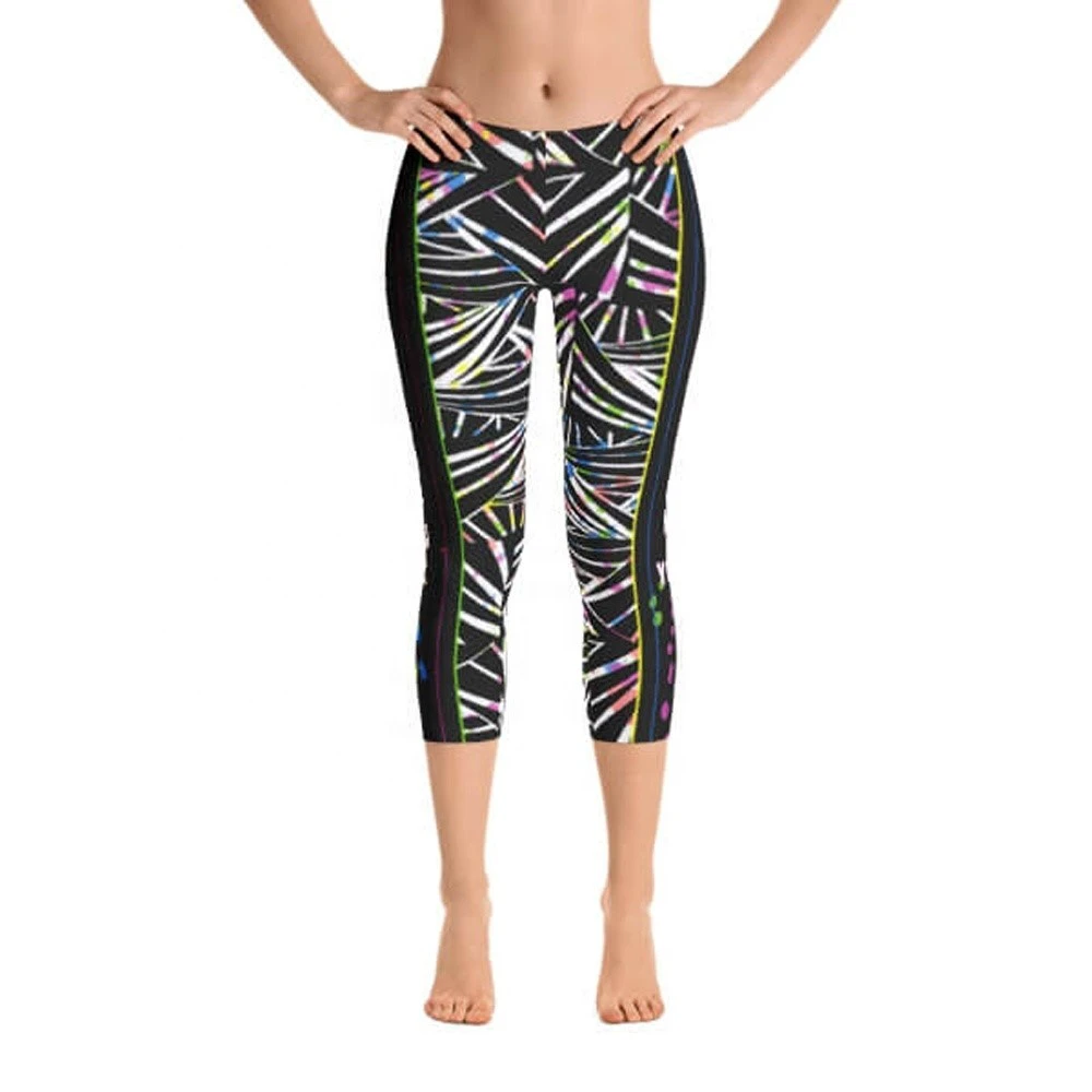 Custom Logo Mid Waist Spandex Yoga Pants New Design Gym Fitness Leggings Breathable Knitted Seamed Push Lift Scrunch Knee-Length