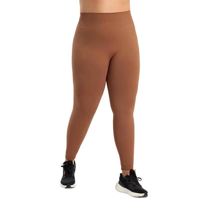 Large Comfortable Breathable Yoga Pants for Women's Running and Sports Underpants, Fat Fitness High Waist Seamless Tights