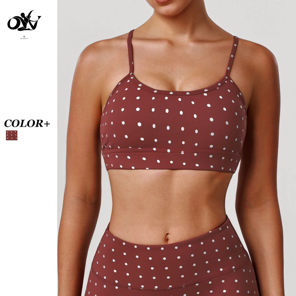 Comfortable Breathable Shockproof Beautiful Back Yoga Bra Thin Shoulder Strap High Elasticity Softness High Impact Sports Bra