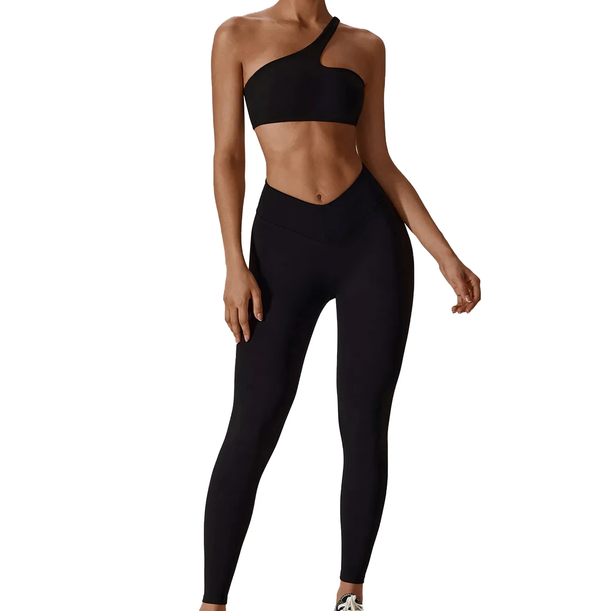 Summer New Yoga Set Breathable Lightweight Push-up Sports High Waist Elastic Waist Hip Lift Fitness Yoga Set