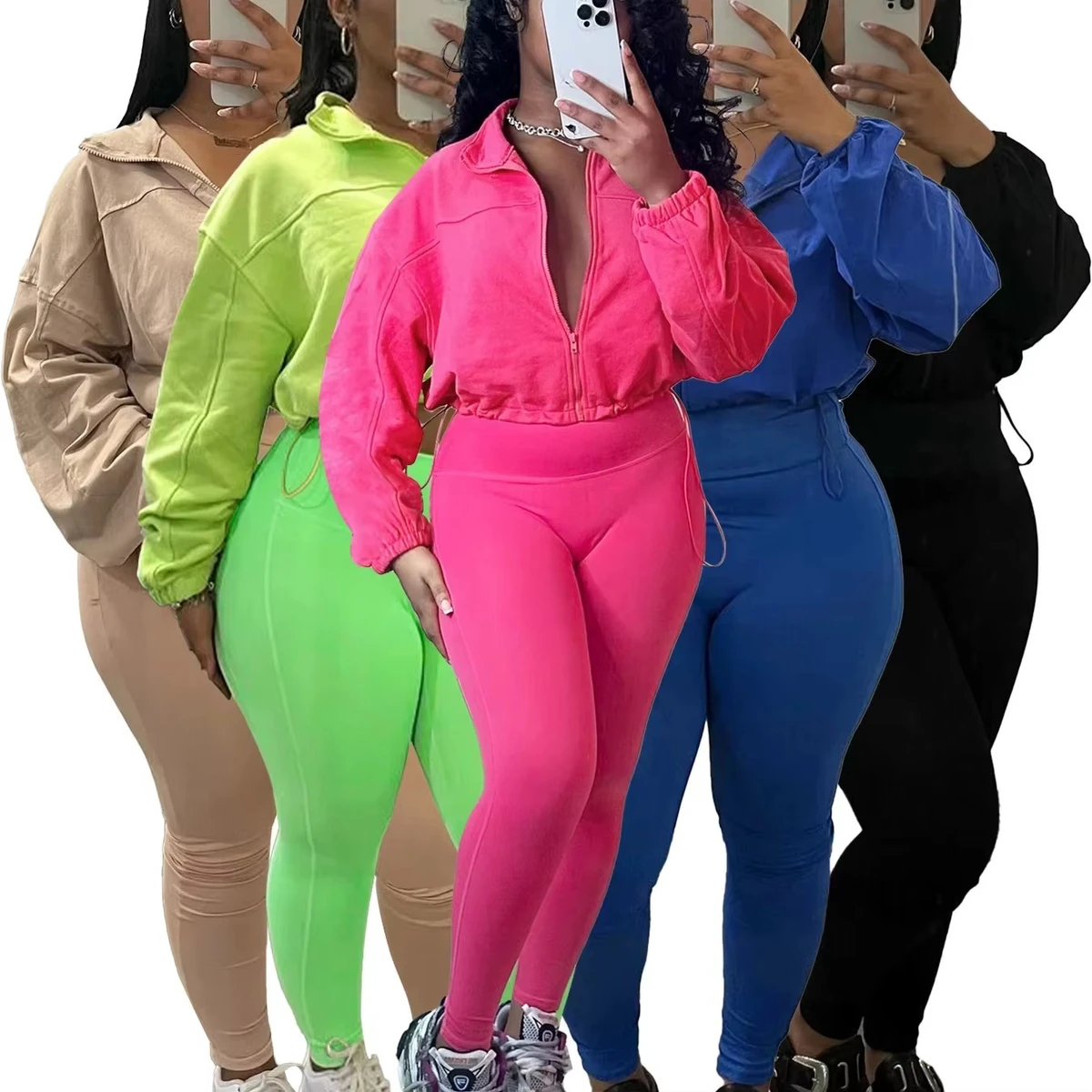 Women Fashionable Sportswear Tracksuit For Fitness Workout Gym Exercise Running Yoga And Outdoor Activities