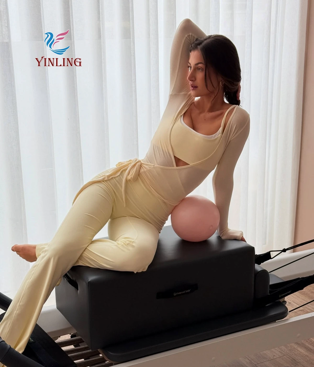 Custom Women's 3pcs Lounge Set Long Sleeve Wrap Blouse Crop Top FoldOver Yoga Pants Flare Leggings Yoga Sweatsuit Casual Outfits