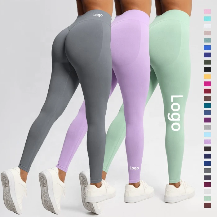 Women's Workout Seamless Tummy Control Butt Lifting Tights Cropped Pants Fitness Gym Running Compression Yoga Sports Leggings