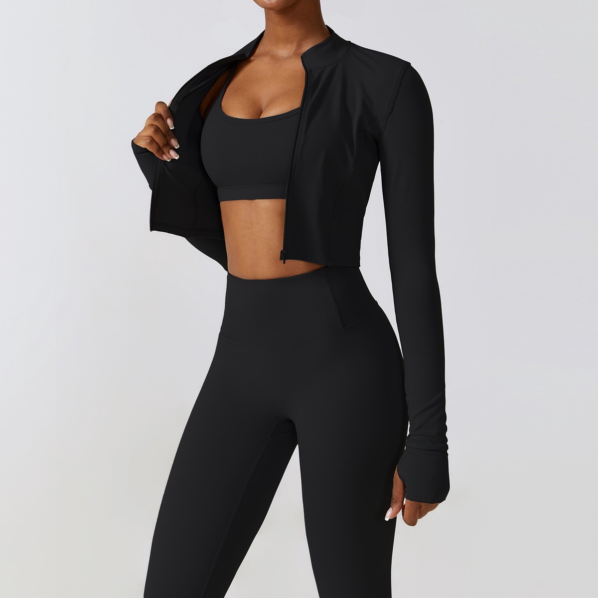 Yoga Clothing Nude Feeling Quick-drying Sports Suit Fitness Clothing Three-piece Set