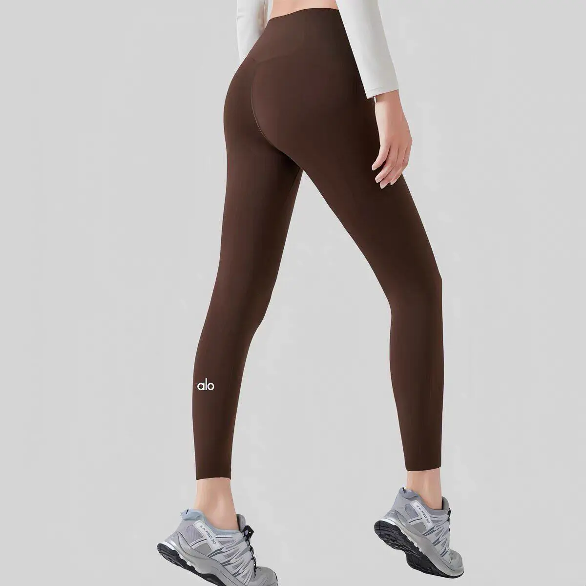 Wholesale Fleece-Lined Yoga Pants Women's High-Waist Butt-Lifting Sports Running Training Pilates Fitness Cropped