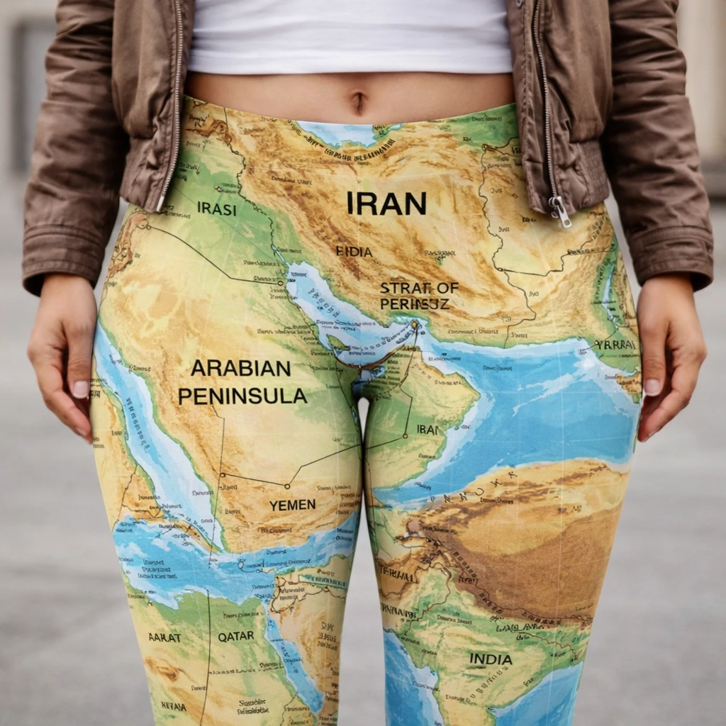 Strait Hormuz World Map Leopard Womens Plus Size High Waist Eco-Friendly Four-Way Stretch Activewear Custom Sublimation Yoga