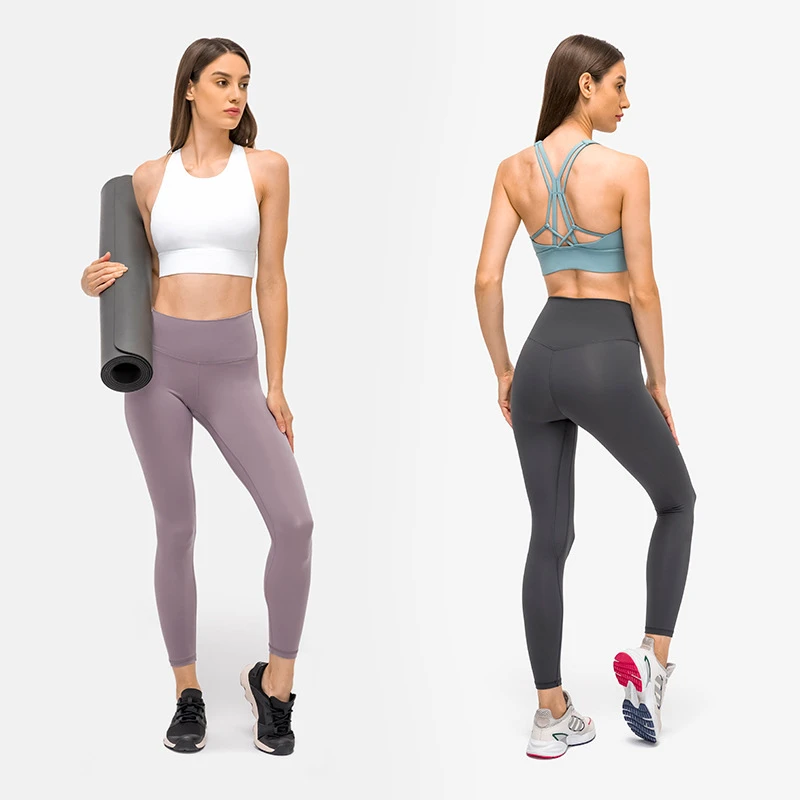 Maidoli Women's High Waist Butt Lift Cropped Yoga Pants Naked Feeling Tummy Control Full Length Breathable Quick Dry Workout