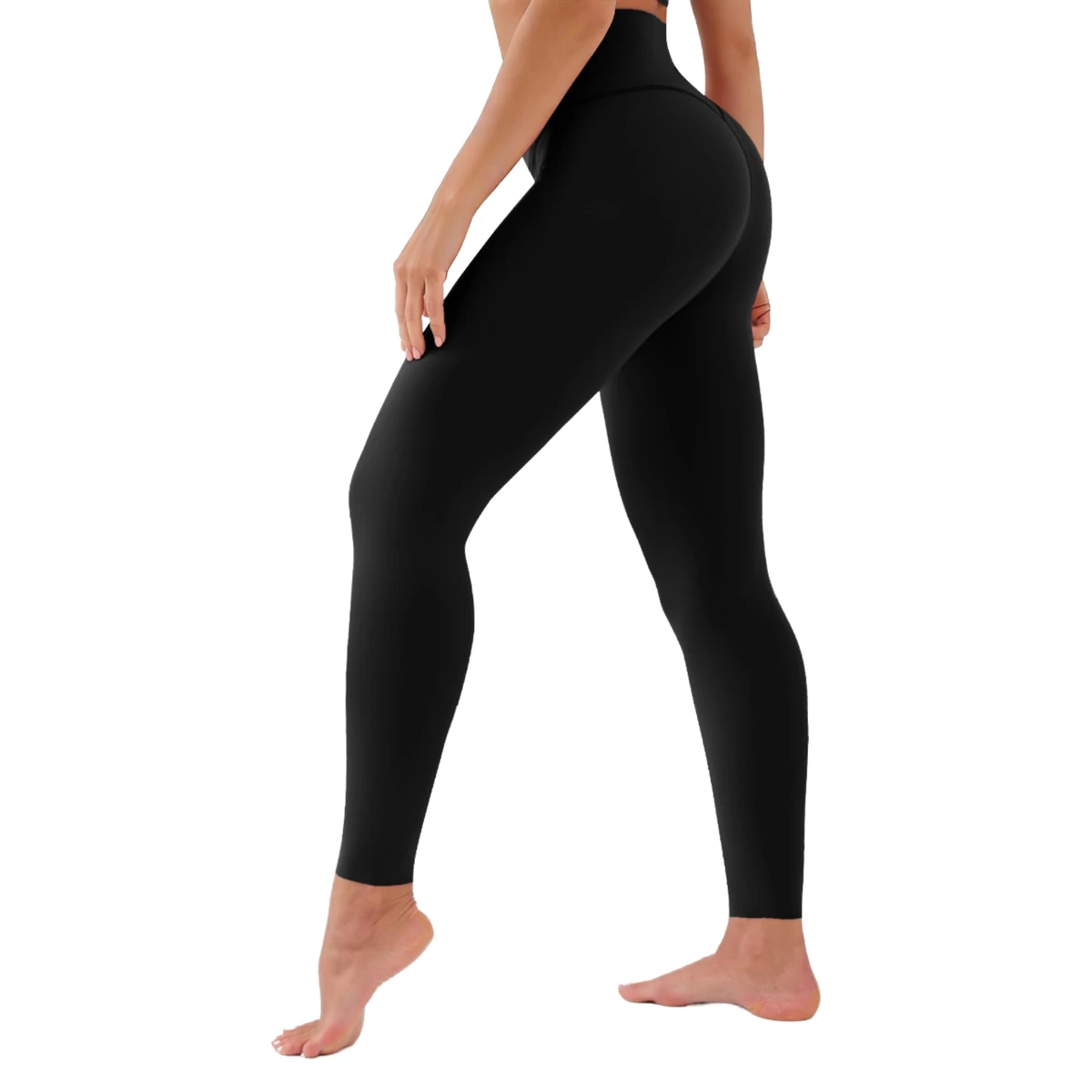 Recycled Spandex/Nylon Solid Plus Size Women's High Waist Quick Dry Yoga Leggings for Running Fitness Gym Sport