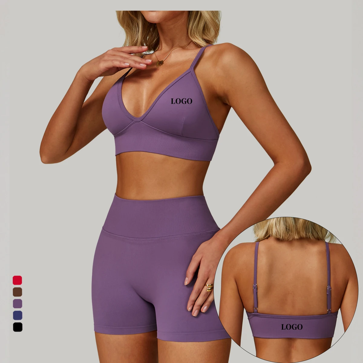 Seamless New Women's Moisture Absorbing Sports Bra Backless Running Outdoor Padded Yoga Crop Top Fitness