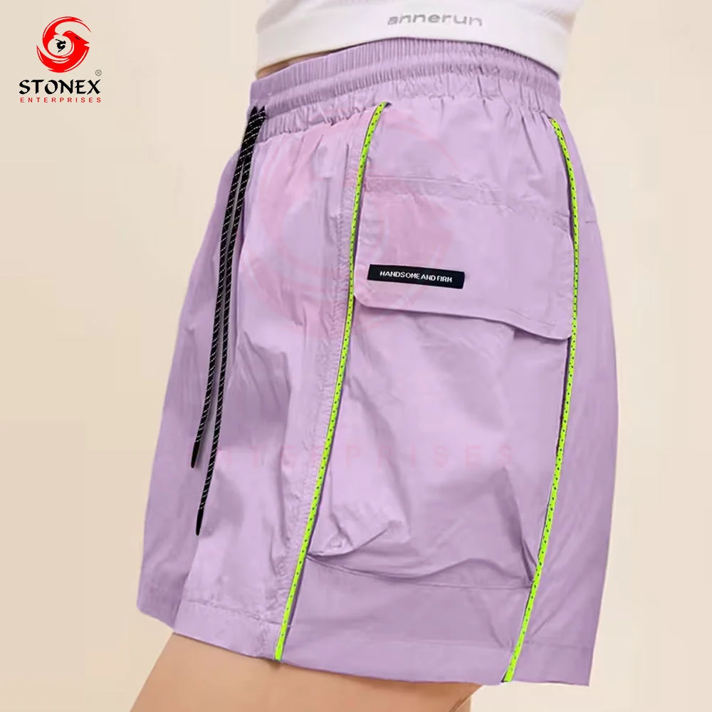 High Waist Sports Running Short for Women Ladies With Pockets Casual Fitness Yoga Gym Shorts