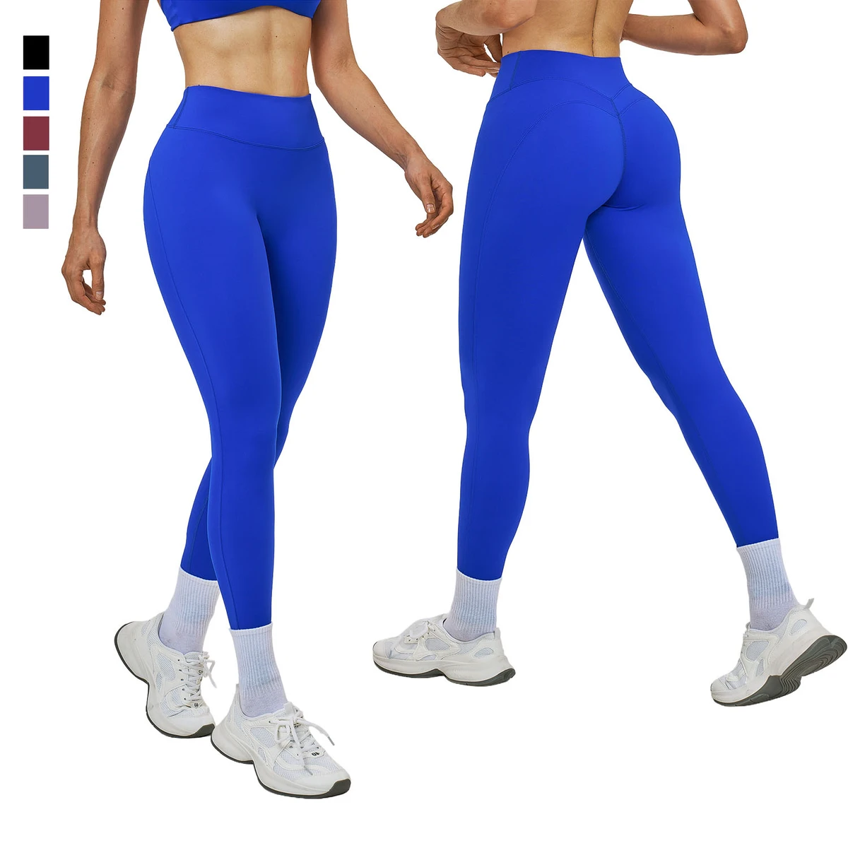 Women's Solid Yoga Leggings High Waist Four-Way Stretch Butt Lifting Quick Dry Sweat-Wicking Ankle-Length Spandex/Nylon Durable