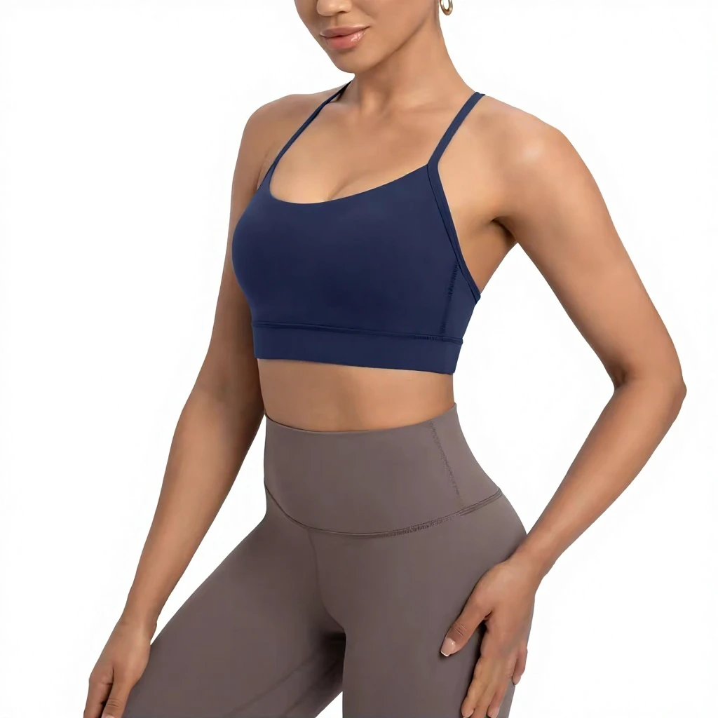 Custom Logo Wholesale Women U NECK High Support Breathable Sports Bra For Yoga And Gym Fitness Sports Bra