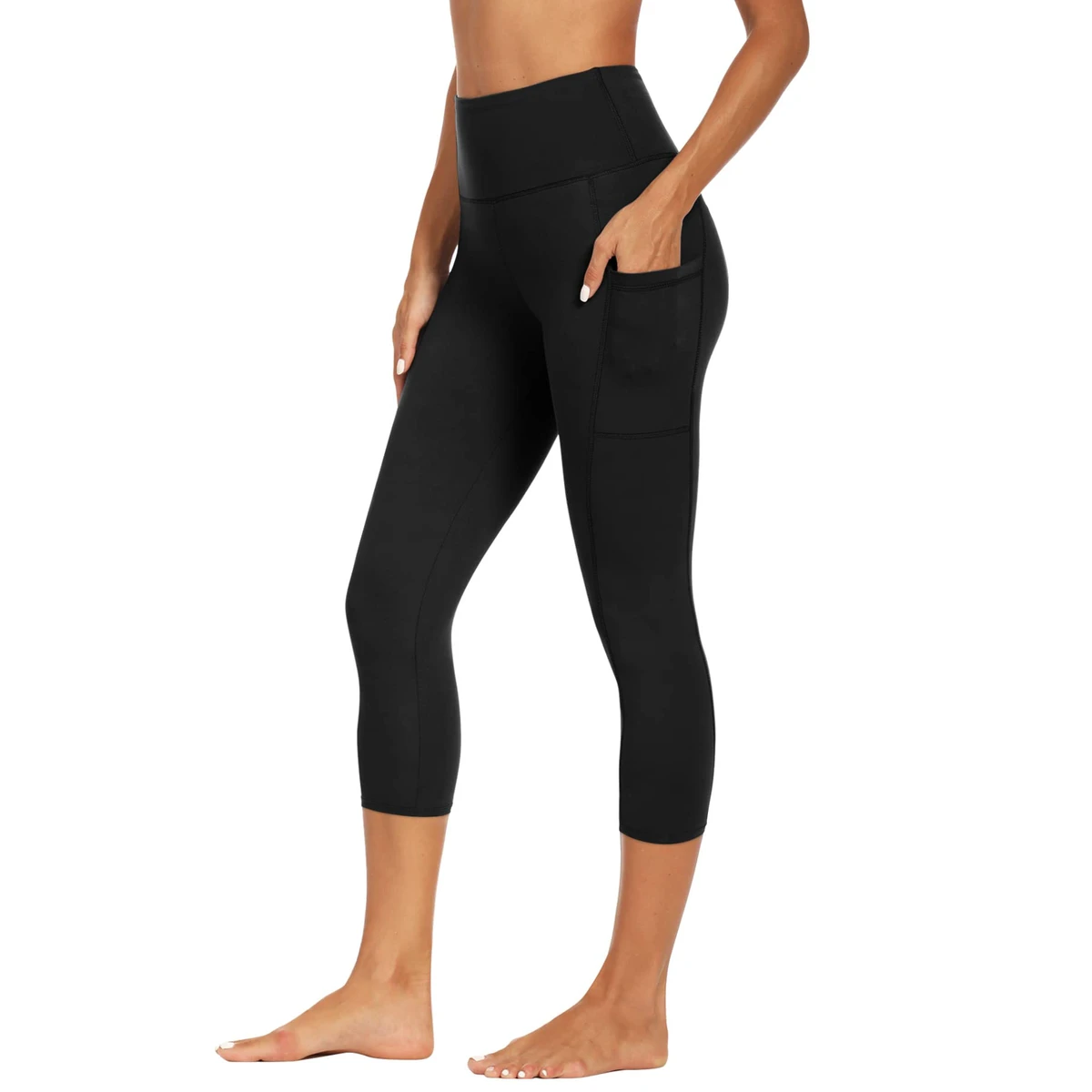 High Waisted Buttery Soft Workout Gym Fitness Yoga Leggings for Women Custom Logo Capri Leggings Breathable Knitted Summer