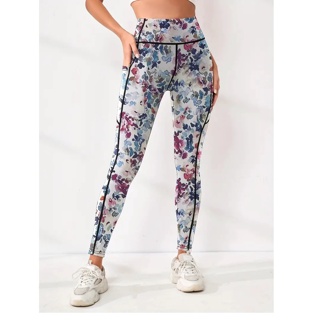 High Waist Women's Yoga Pants Factory Wholesale Activewear Custom Printed Gym Leggings Tummy Control Plus Size Women's Leggings