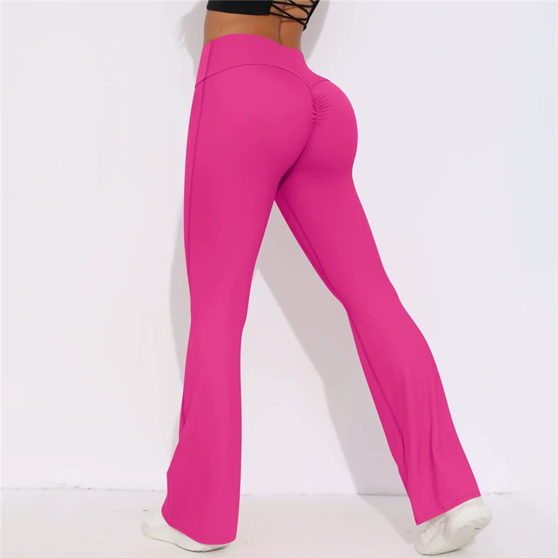 M0002 High-Waisted Breathable Cropped Pants Brushed Elastic Hip Lifting Wide Leg Fitness Yoga Leggings Casual Style for Running