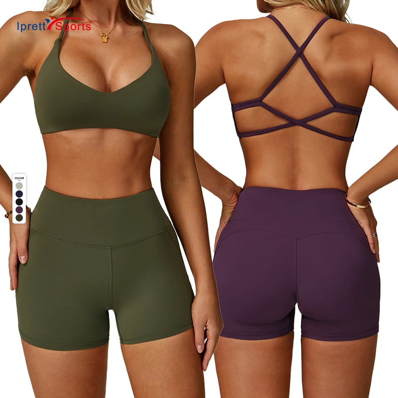 Sexy Shockproof Yoga Bra for Women High Impact Cross Back Sports Bra With Removable Padding