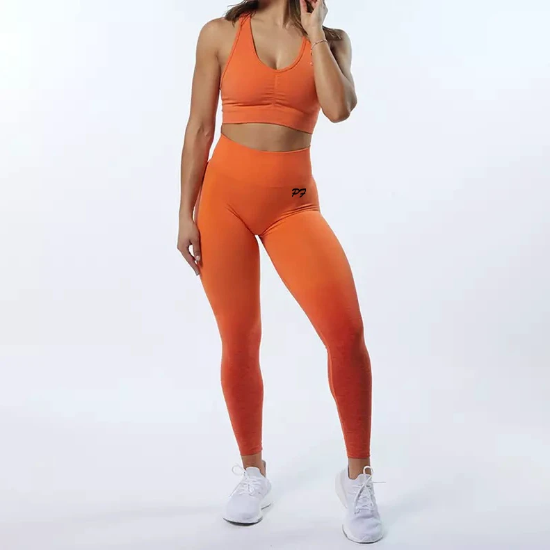 Cheap Solid Yoga Suit Set Workout Clothes Seamless Leggings Sports Bra High Waist Shorts Women High Quality