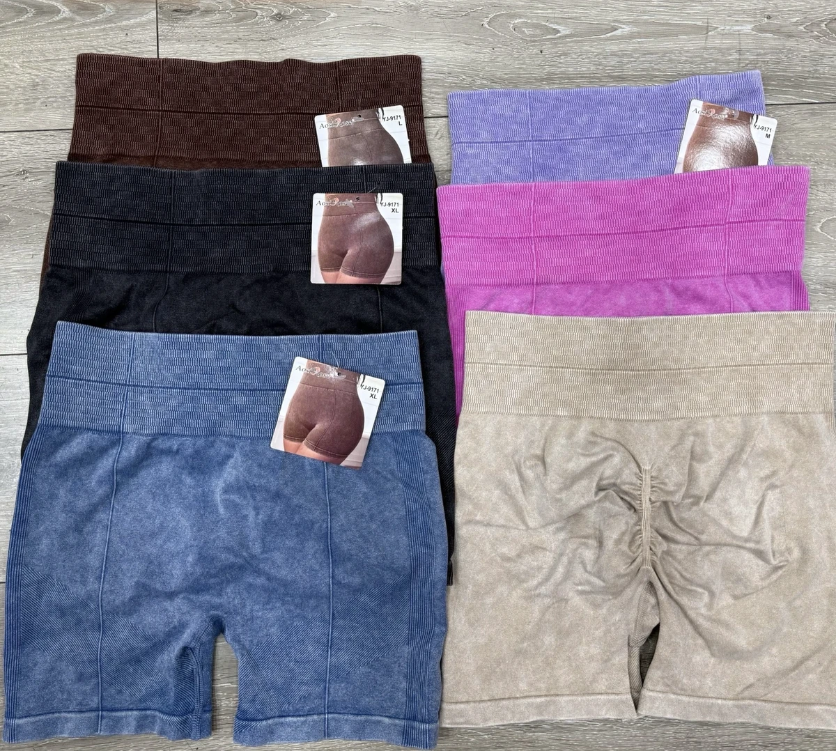High Waist Seamless Elastic Waist Solid Lightweight Spandex/Nylon Gym Shorts Fitness Leggings Quick Dry Breathable Sports