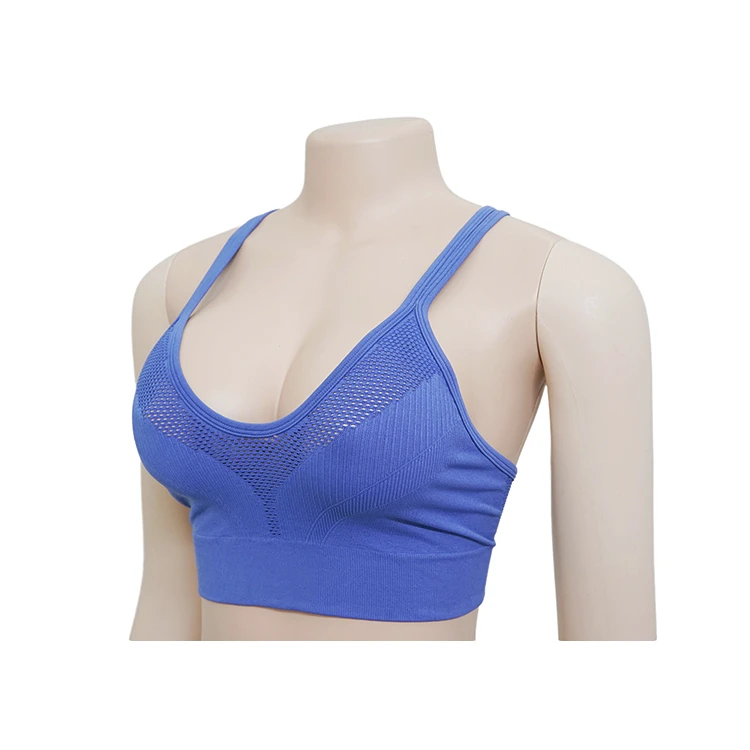 New Design Comfortable Stretchy Breathable Nylon Spandex High Elastic Women Yoga Sports Bra