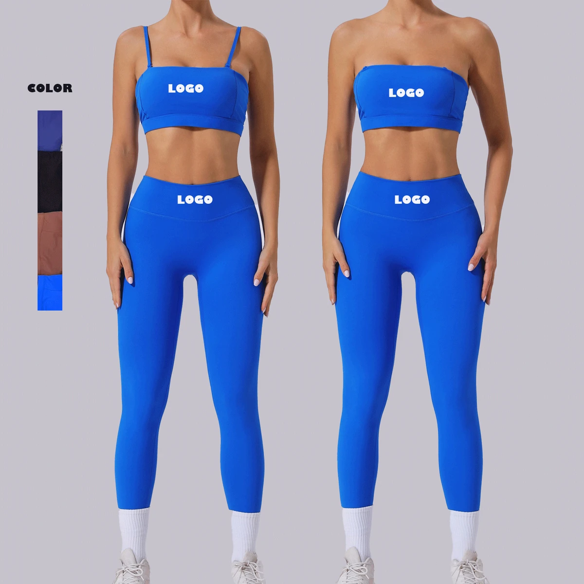 Backless Activewear Gym High Waisted Push up Bra Sports Custom Fitness Yoga 2 Piece Workout Sets for Women