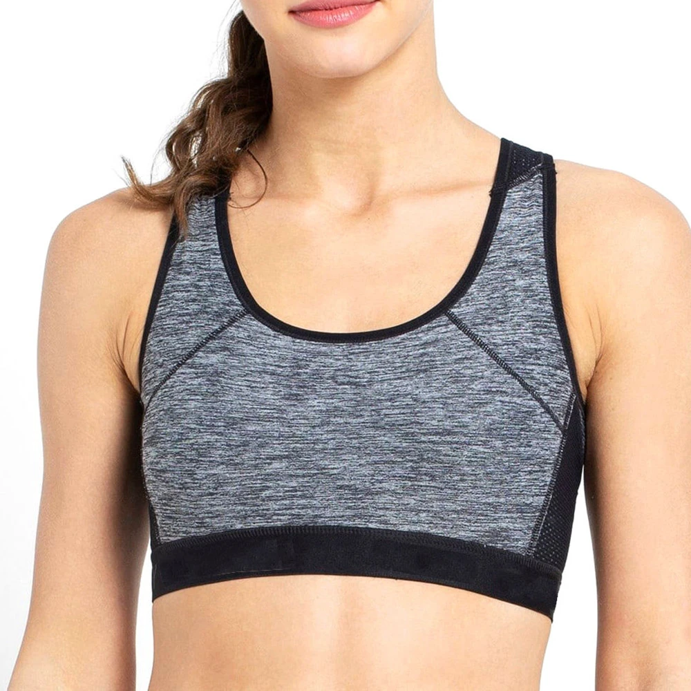 2023 High for Women's Seamless Breathable Reversible Sports Bra for Yoga Fitness Running High Support Cross Back Strappy