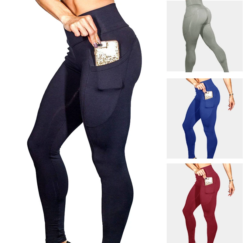 Custom High Waisted Workout Fitness Women Yoga Leggings With Pocket Quick Drying Sport Gym Yoga Pants for Women
