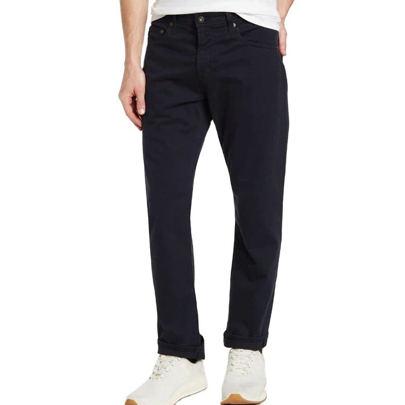 Women's Slim-leg Casual Cotton Polyester Trousers Resistant Rip-Stop Mid-Waist Straight Embroidered Canvas for Daily Wear