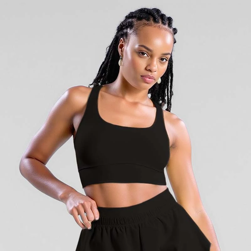 Simple Style American Fashionable Fitness Women's Sports Bra Tight-fitting Seamless Quick-dry Indoor Running Sexy Athletic Bra