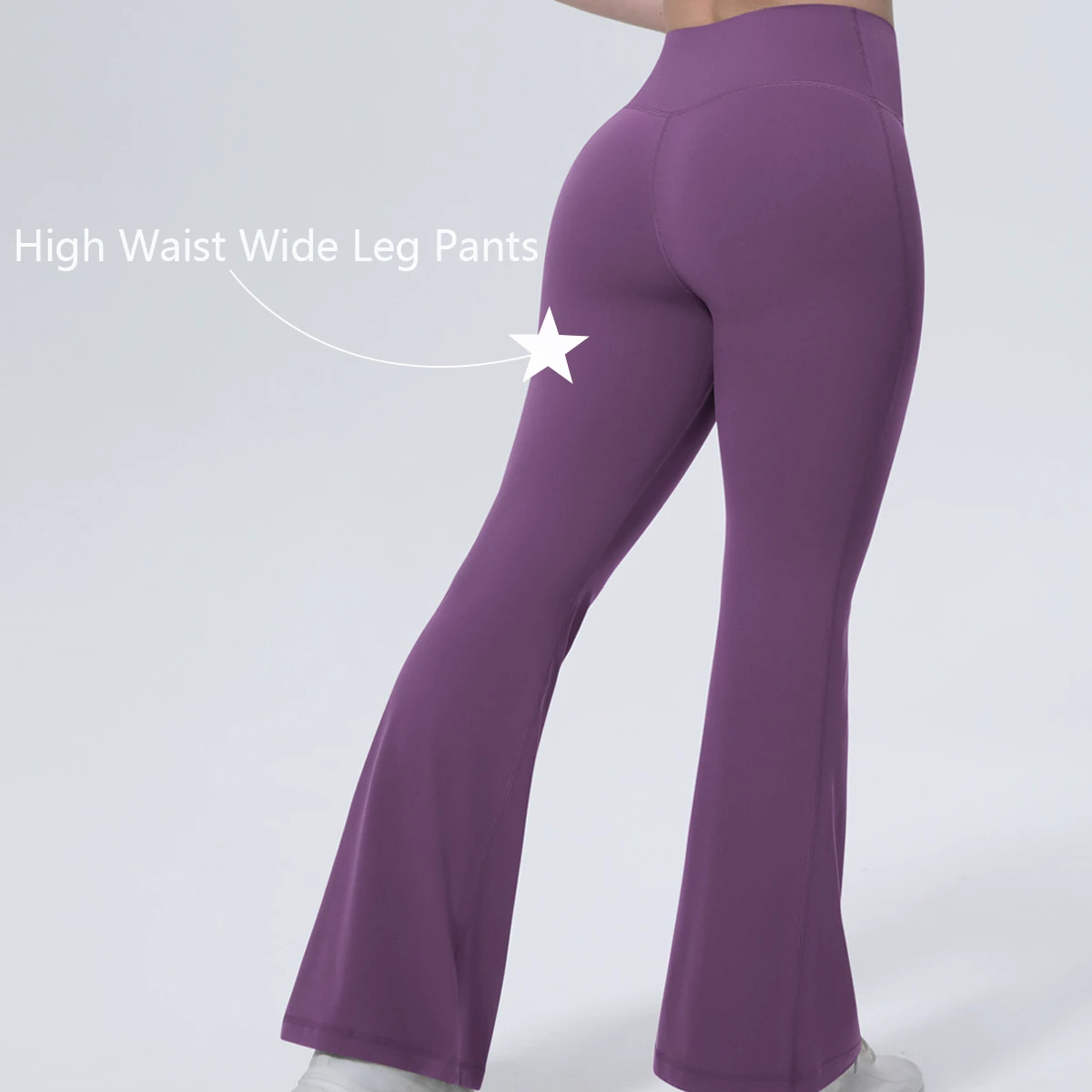 Wholesale Wholesale Custom Logo Leggings For Women Gym Compression High Waist Flare Leg Yoga Pants Butt Lifting Wide Leg Workout