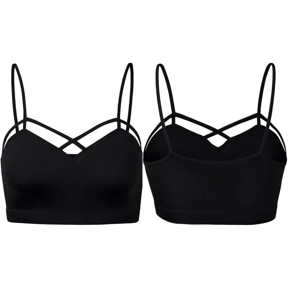 New Model Women's Yoga Sports Bra-Breathable Lightweight High Support Crisscross Straps V-neck Four-Way Stretch Shock-Absorbing